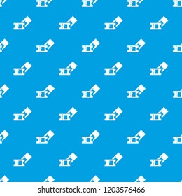 Ice hockey ticket pattern vector seamless blue repeat for any use