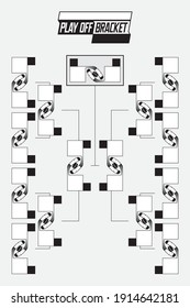Ice hockey tournament, league play off bracket. Vector sport draw illustration.