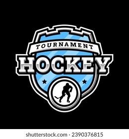 Ice hockey, tournament. Logo emblem on a dark background.