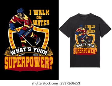 Ice hockey T-shirt design vector Graphic. School is important but hockey is Importanter,  Shirt design, T-shirt Design vector, Trendy, Dabbing, apparel, Ice hockey, retro, Game, Video