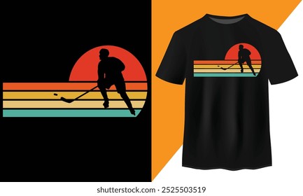 Ice hockey T-shirt design vector Graphic Hockey love. Shirt design, T shirt Design vector, Trendy, apparel, Ice hockey, retro, Game, Video