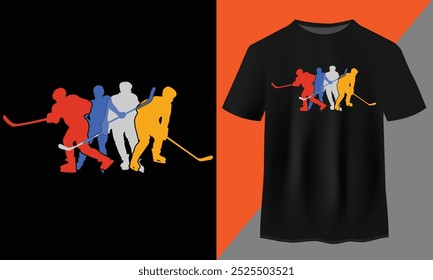 Ice hockey T-shirt design vector Graphic Hockey love. Shirt design, T shirt Design vector, Trendy, apparel, Ice hockey, retro, Game, Video