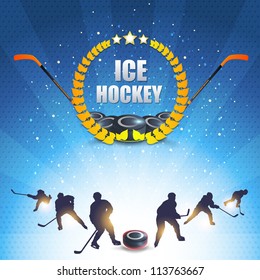 Ice Hockey Vector Background