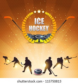 Ice Hockey Vector Background