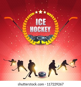 Ice Hockey Vector Background