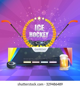 Ice Hockey Vector Background