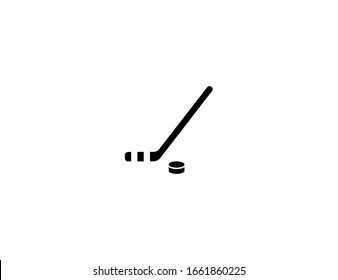 Ice Hockey vector flat icon. Isolated Ice Hockey stick and rink emoji illustration 