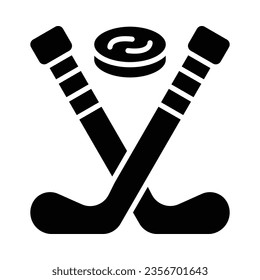 Ice Hockey Vector Glyph Icon For Personal And Commercial Use.
