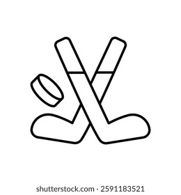 Ice Hockey vector icon stock illustration