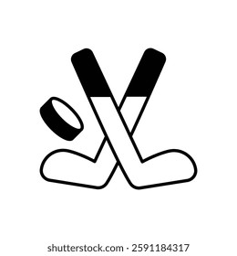 Ice Hockey vector icon stock illustration