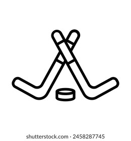 Eishockey Vektorgrafik Line Icon Design