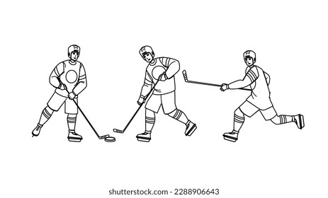 ice hockey vector. rink stadium, skate professional, stick arena, activity goal, extreme puck, helmet ice hockey character. people Illustration