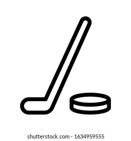 ice hockey vector thin line icon 