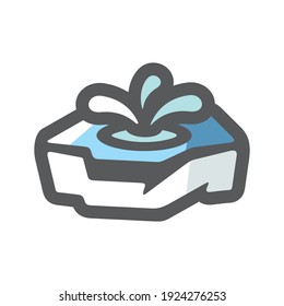 Ice Hole Floe Vector icon Cartoon illustration