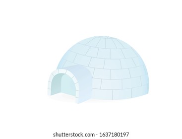 Ice home egloo. vector illustration