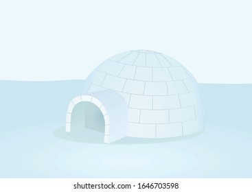 Ice home egloo. vector illustration