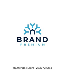 ice house logo design vector real estate