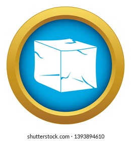 Ice icon blue vector isolated on white background for any design
