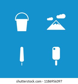 Ice icon. collection of 4 ice filled icons such as mountain. editable ice icons for web and mobile.