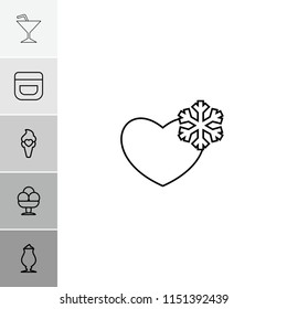 Ice icon. collection of 6 ice outline icons such as cream, milkshake, cocktail. editable ice icons for web and mobile.