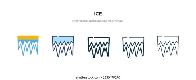 ice icon in different style vector illustration. two colored and black ice vector icons designed in filled, outline, line and stroke style can be used for web, mobile, ui
