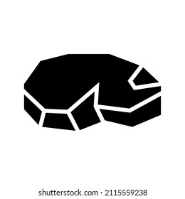 Icono de hielo aislado en fondo blanco