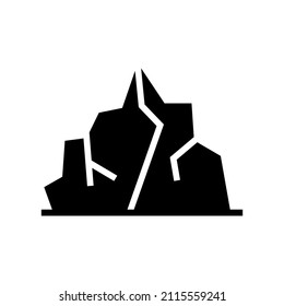 Icono de hielo aislado en fondo blanco