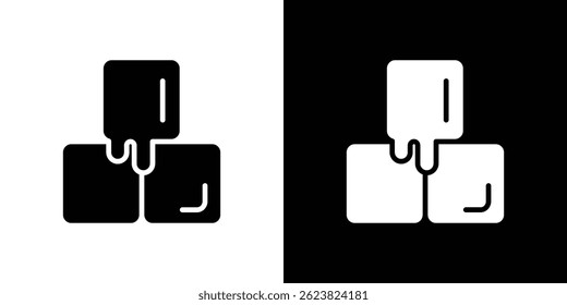 Icono de hielo para el diseño de interfaz de usuario del App móvil del Web del logotipo.