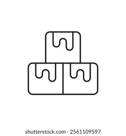 Ice icon Outline vector line symbol