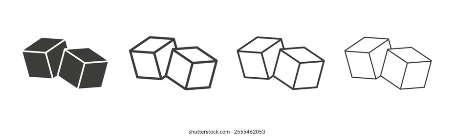 Ice icon pack. vector illustration