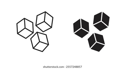 Ice Icon set. vector illustration set