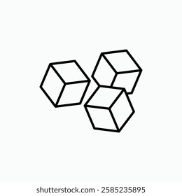 Ice icon. simple vector icon