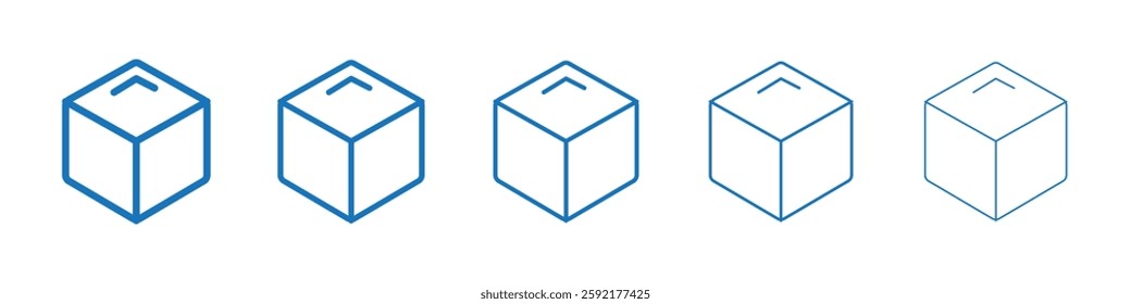 Ice icon Symbol collection thin outline set