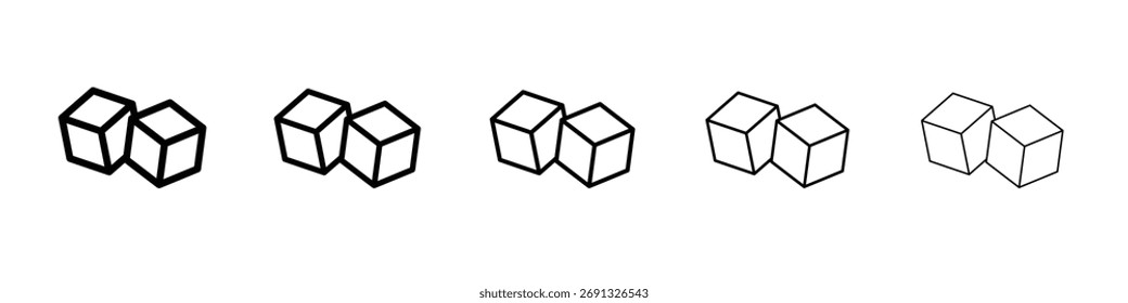 Icono de hielo. Colección de iconos de línea delgada para Web ui.