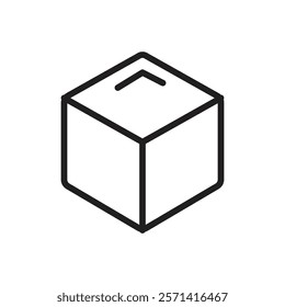 Ice icon Thin line vector