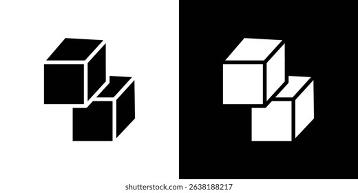 Ice icon Vector in flat style. Collection silhouettes