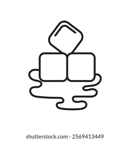 Ice icon Vector logo outline