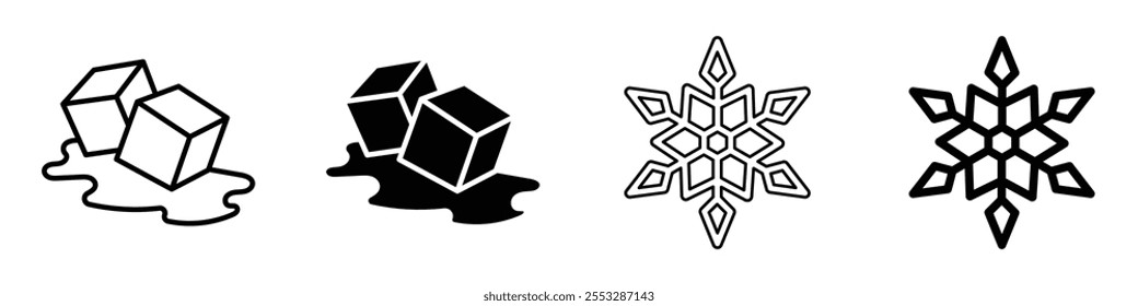 Ice icon vector set. EPS10