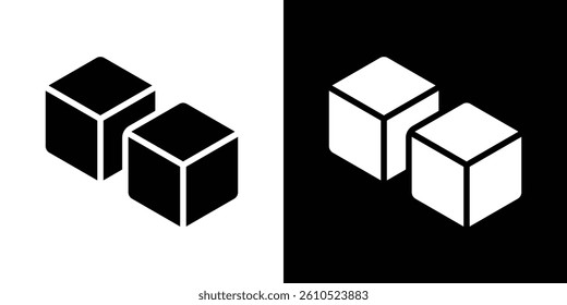 Ice icons vector set in solid flat style