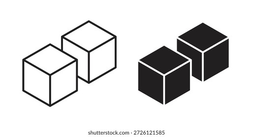 Símbolo de Vector de iconos de hielo con trazo editable y versiones planas