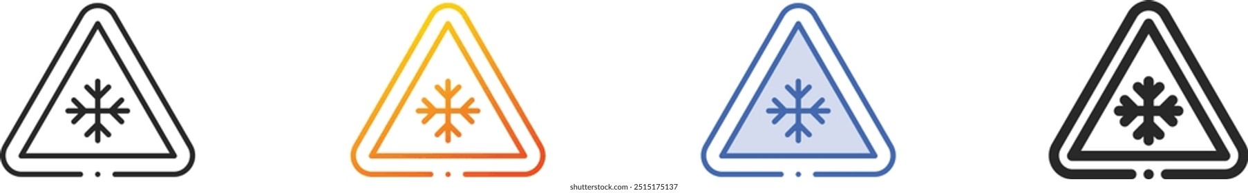 ice icon.Thin Linear, Gradient, Blue Stroke and bold Style Design Isolated On White Background