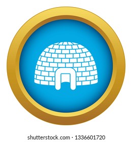 Ice igloo icon blue vector isolated on white background for any design