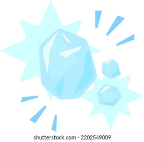 Ice, image of quick freezing