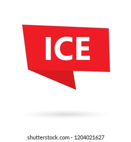 ICE (In Case of Emergency) acronym on a sticker- vector illustration