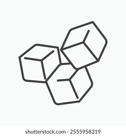 Ice isolated icon. vector illustration.