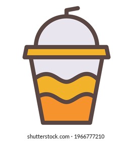 ice juice cream single isolated icon with filled line style