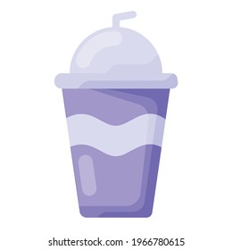 ice juice cream single isolated icon with flat style