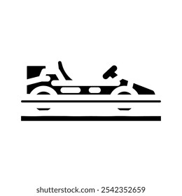 ice karting winter sport glyph icon vector. ice karting winter sport sign. isolated symbol illustration