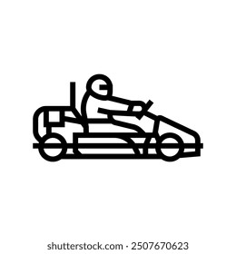 ice karting winter sport line icon vector. ice karting winter sport sign. isolated contour symbol black illustration