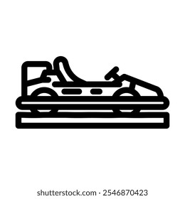 ice karting winter sport line icon vector. ice karting winter sport sign. isolated contour symbol black illustration